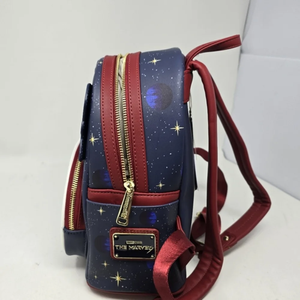 NWT Loungefly The Marvels Glow In The‎ Dark Mini Backpack Disney Marvel Studios.